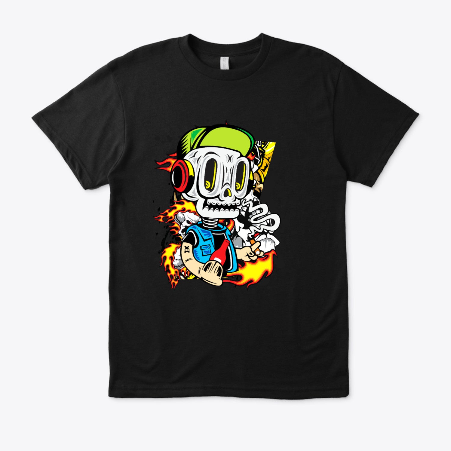 Skull DJ Graphic T-Shirt