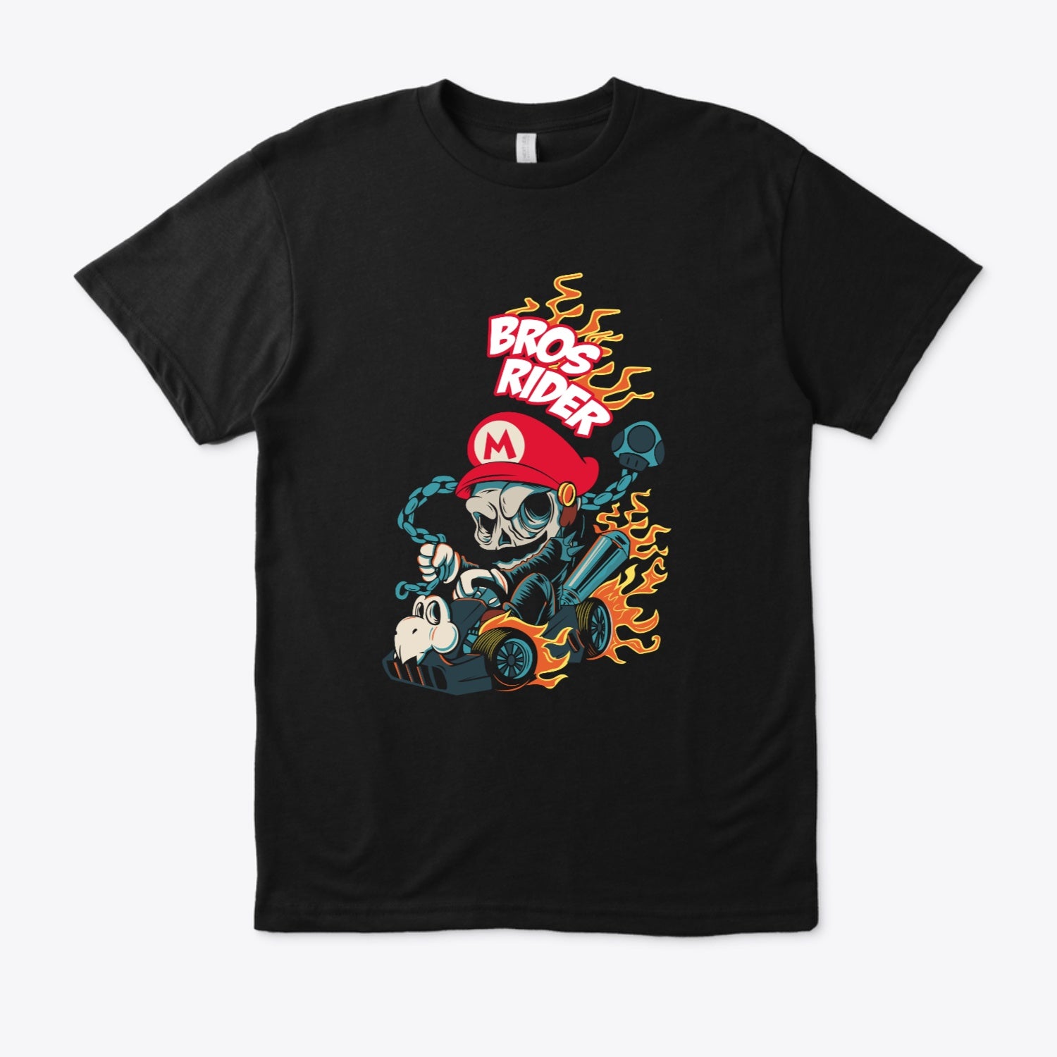 Bros Rider Skull Graphic T-Shirt