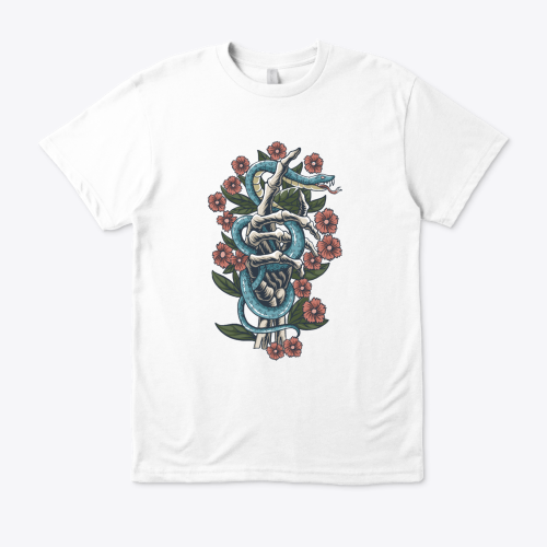 Snake & Skeleton Hand T-shirt