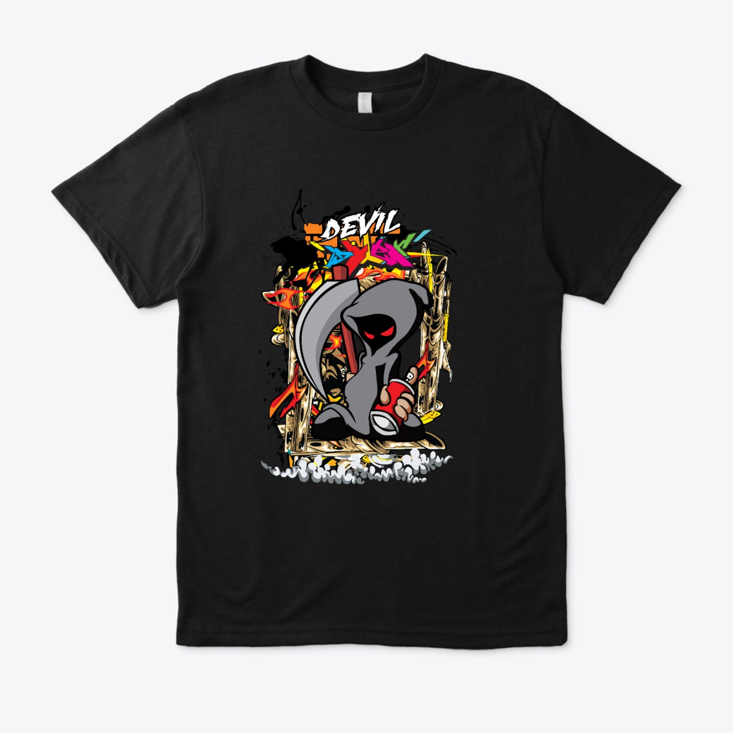 Devil Skull Graphic T-Shirt